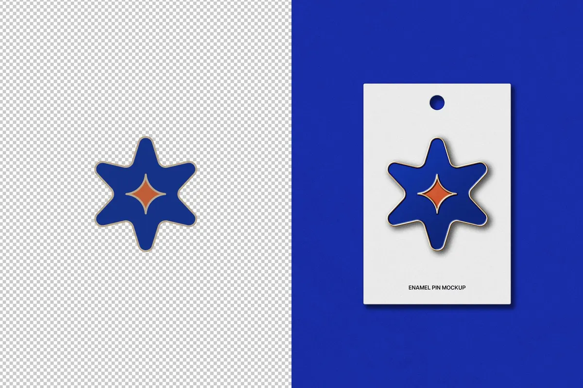 Enamel Pin Logo Mockup