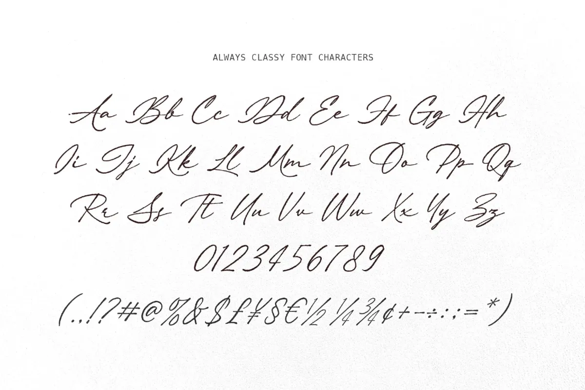 Always Classy – Elegant Handwritten Font