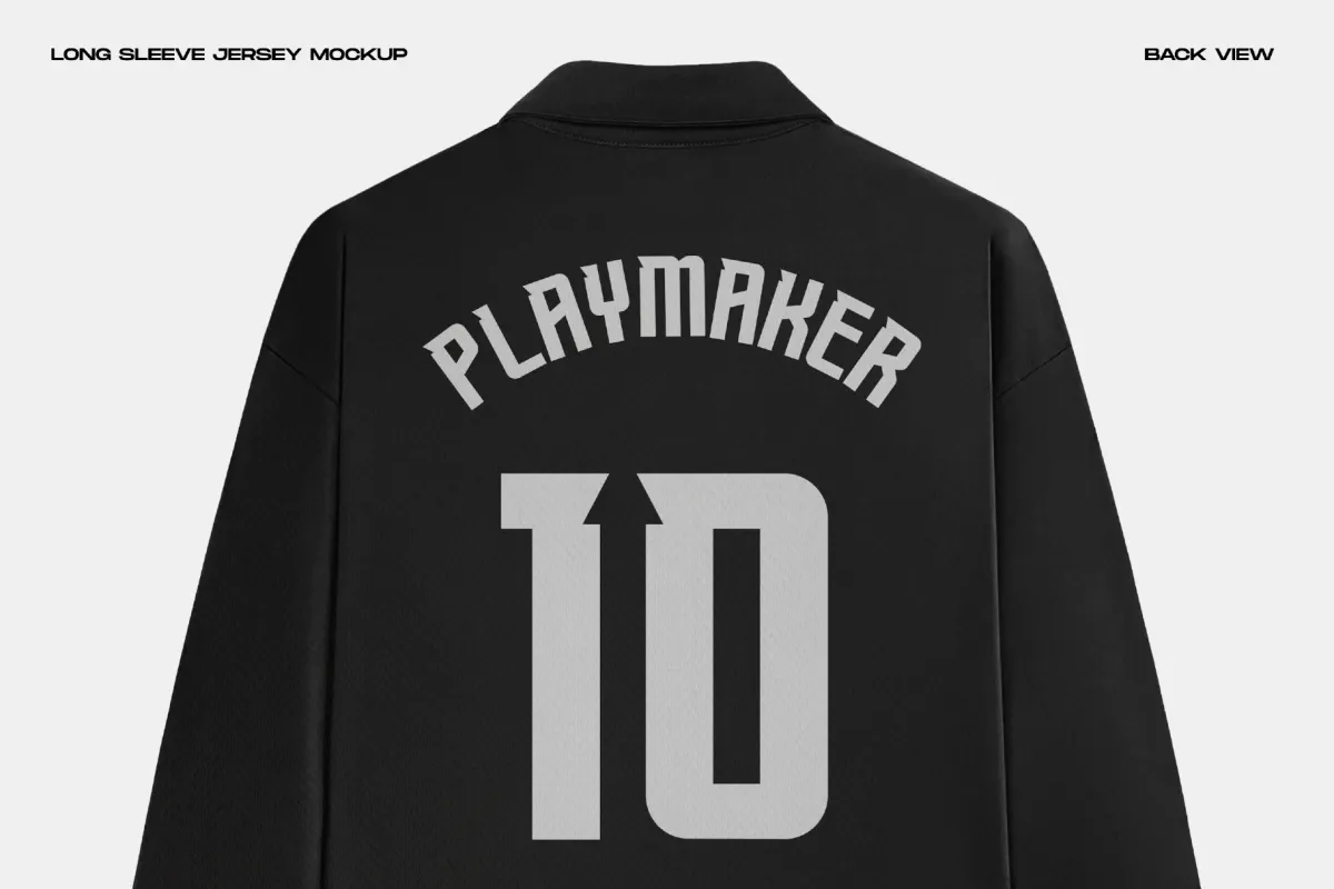 Long Sleeve Jersey Mockup - Back View