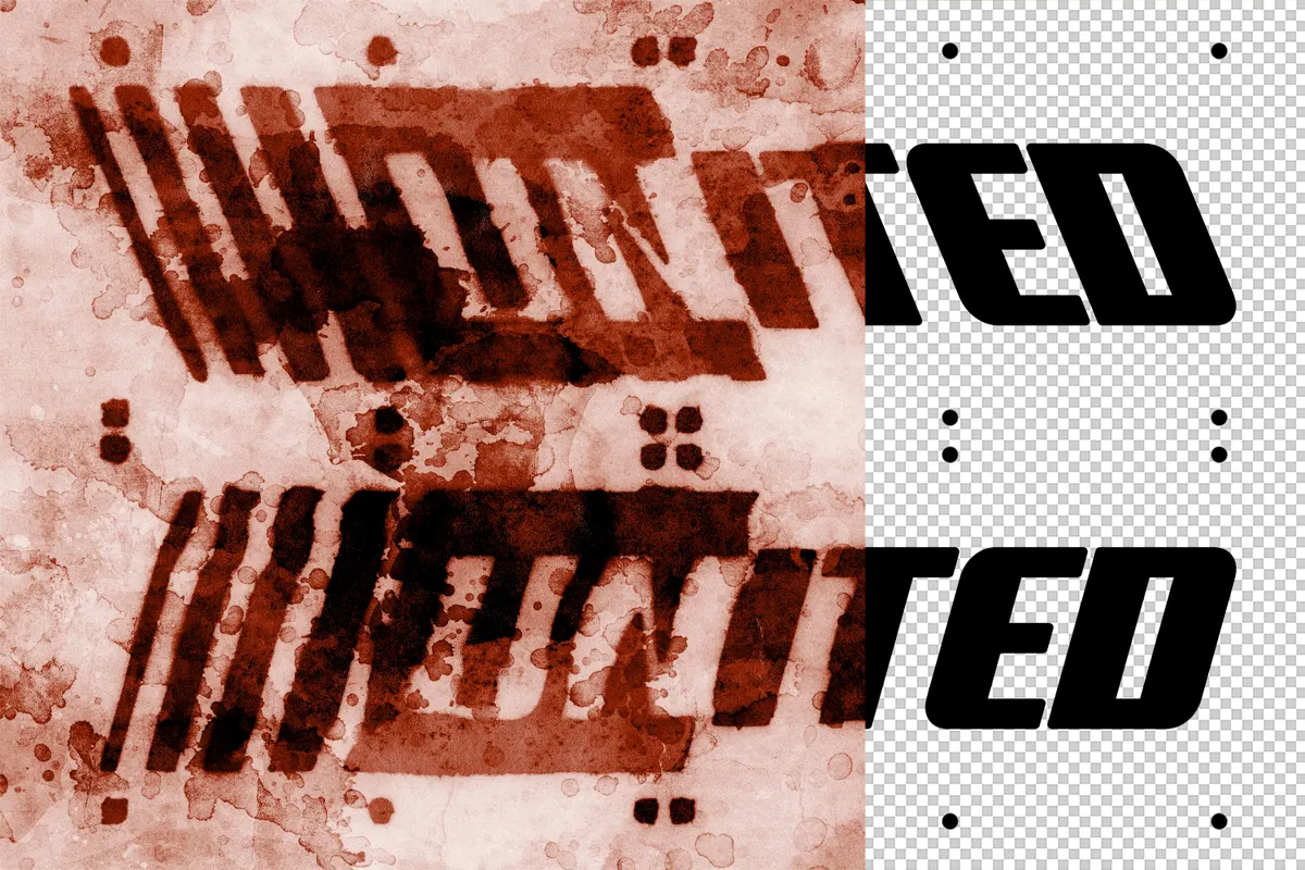 Grunge Ink Drops Distort Effect