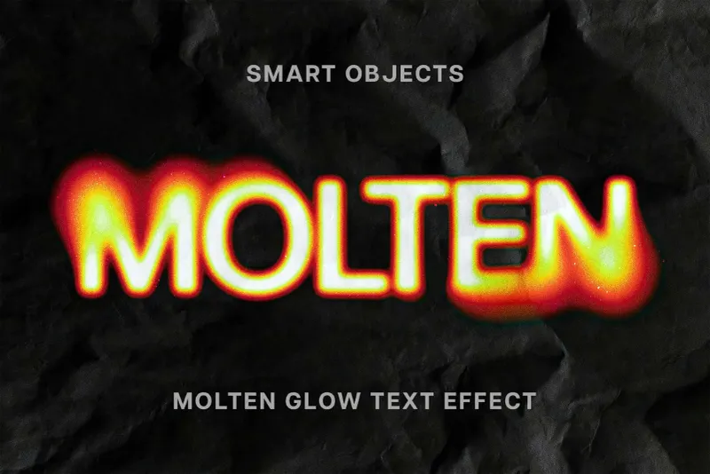 Molten Glow Text Effect