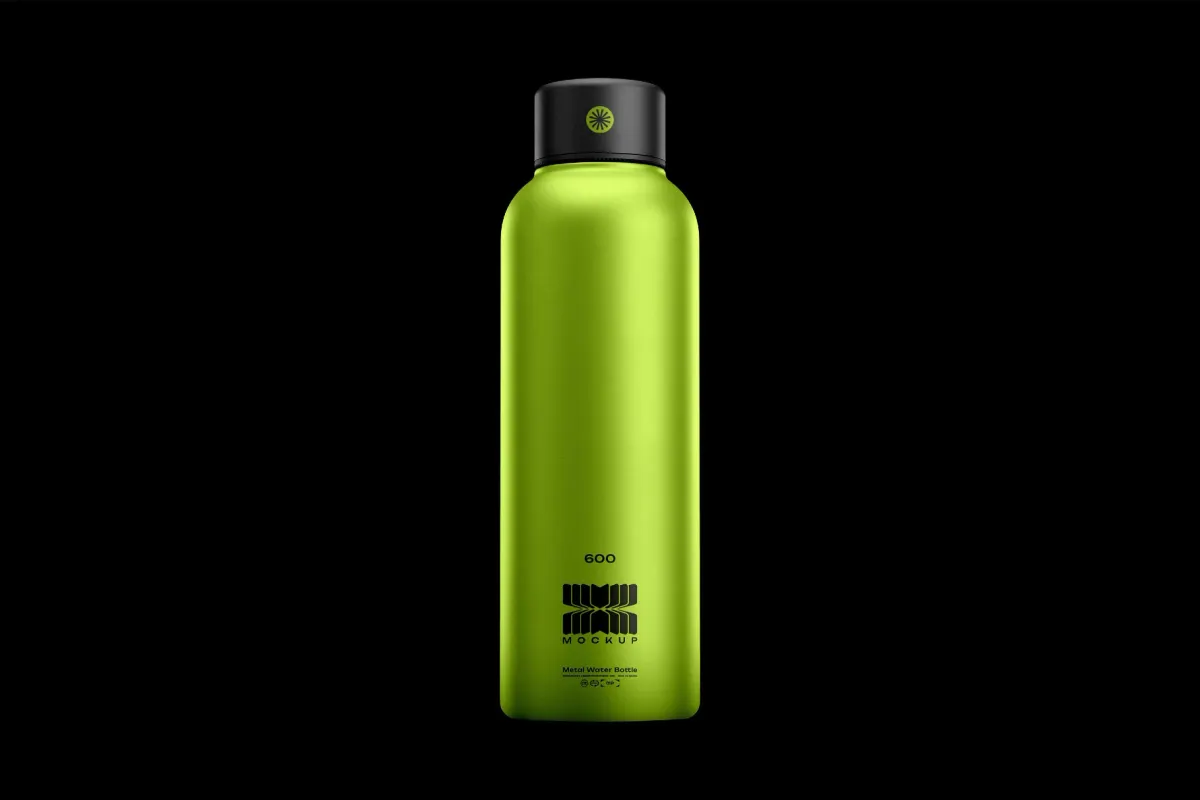 Metal Water Bottle Mockup