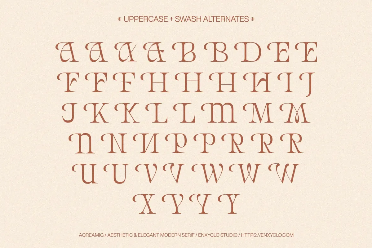 AQREAMIG — Modern Luxury Serif Font