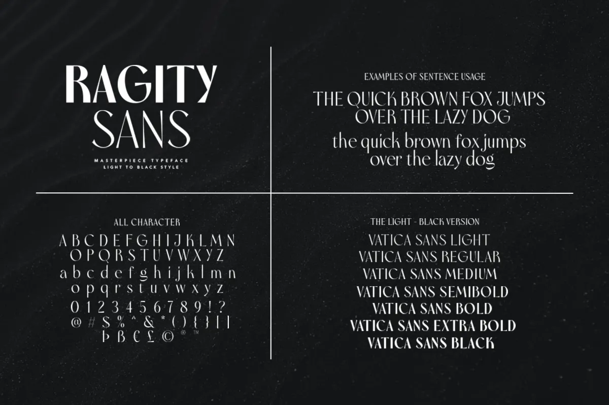 Ragity - Stylish Sans Font Family