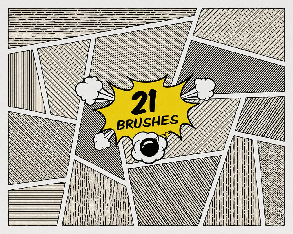 Comics Halftone Procreate Brushes