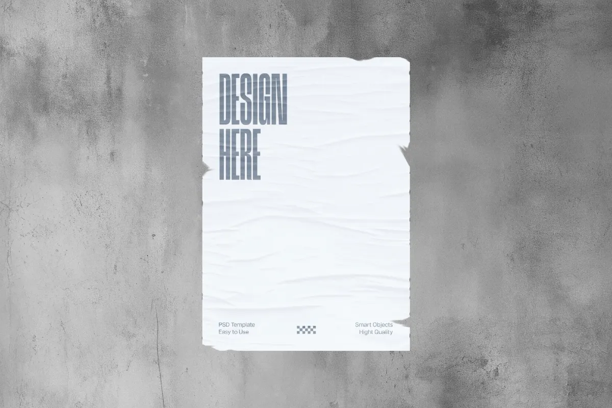 Rugged Wall Poster Mockup