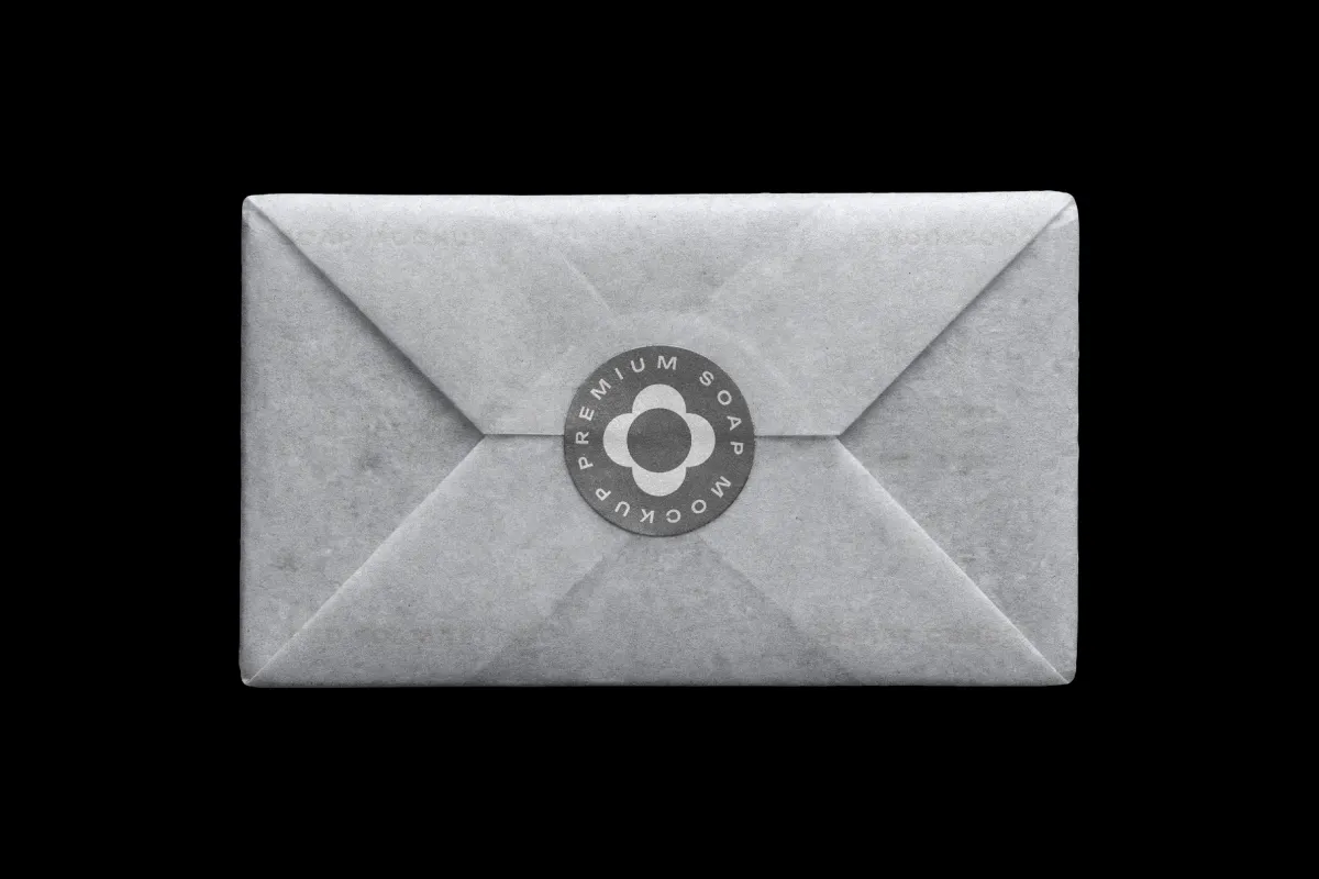 Soap Bar with Packaging Mockup
