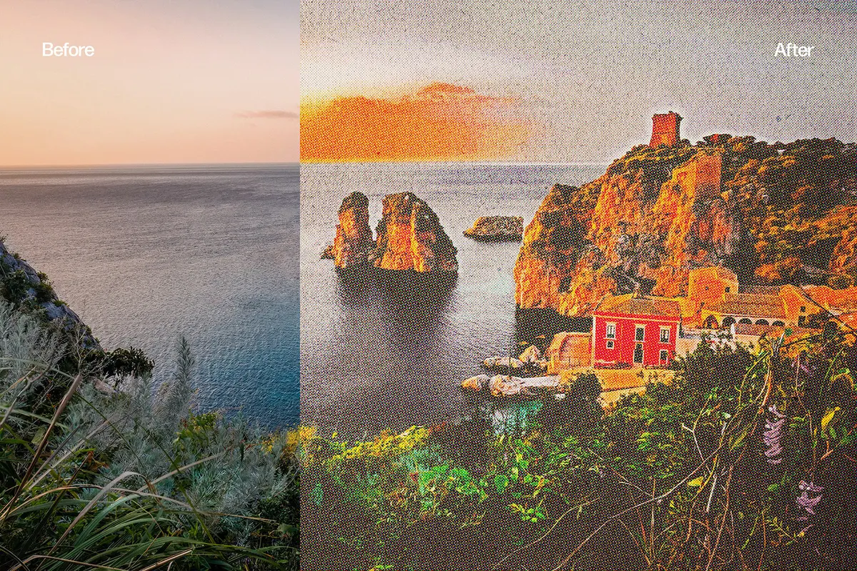 Vintage Postcard Photo Effect