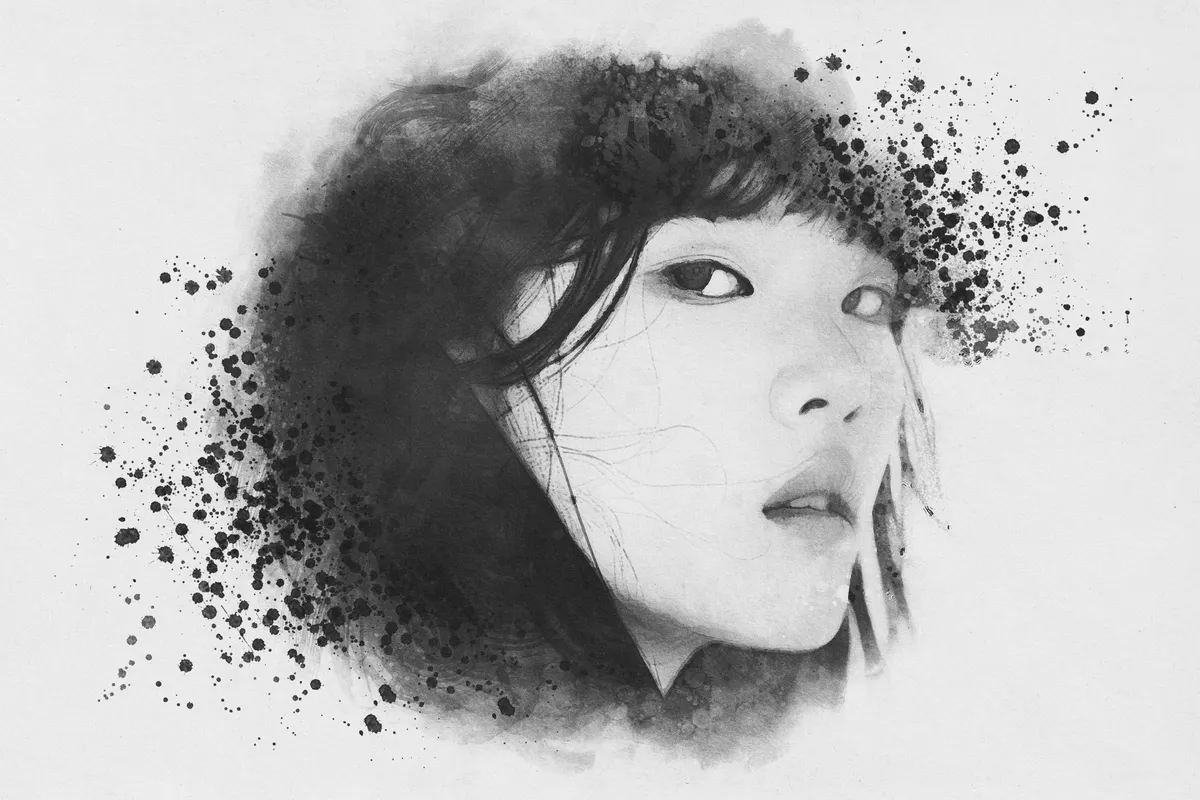 Soft Ink Painting Photo Effect