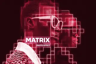 Red Sci-Fi Matrix Photo Effect