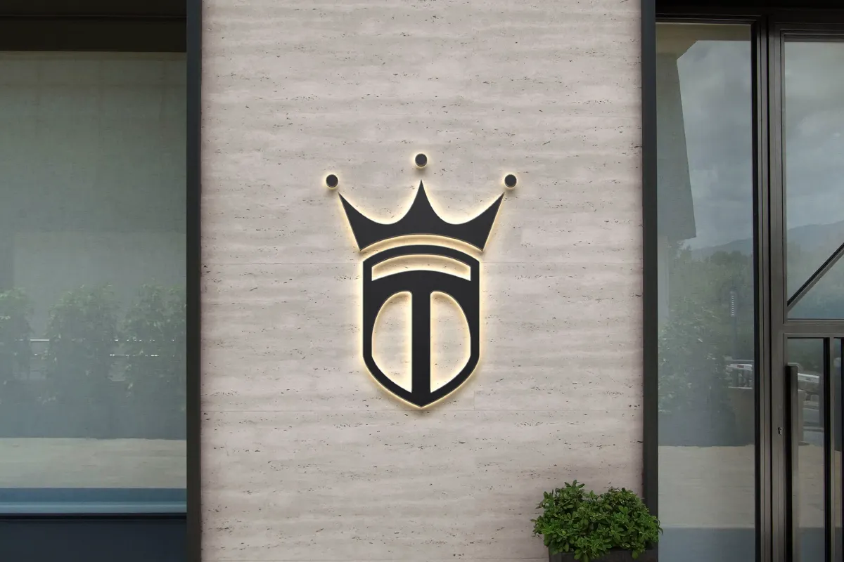 Concrete Cladding Signage Mockup