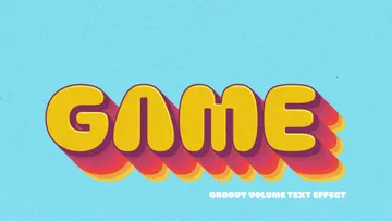Volume Game Text Effect