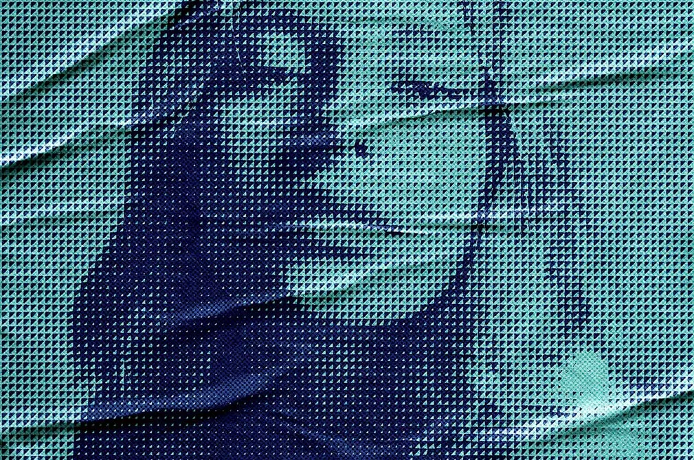 Halftone Texture Glued Effect