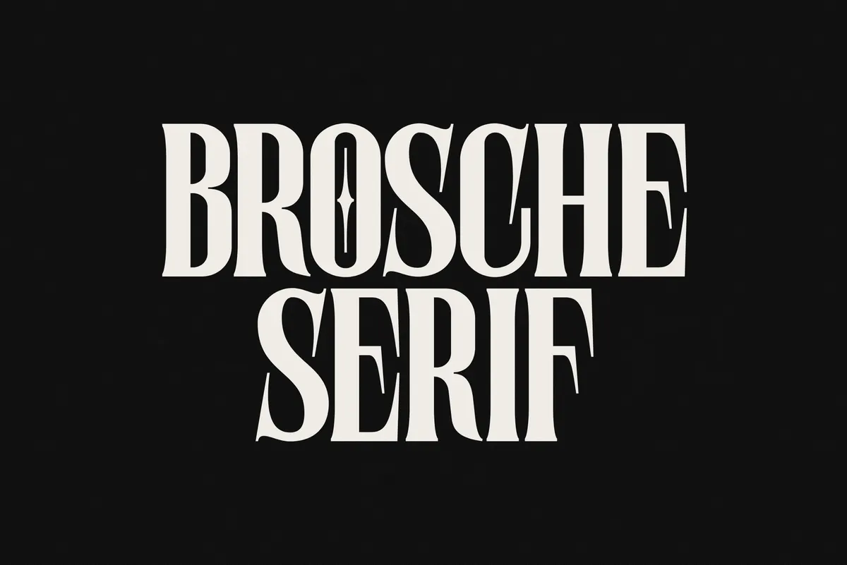 Brosche - Tall Condensed Serif Font