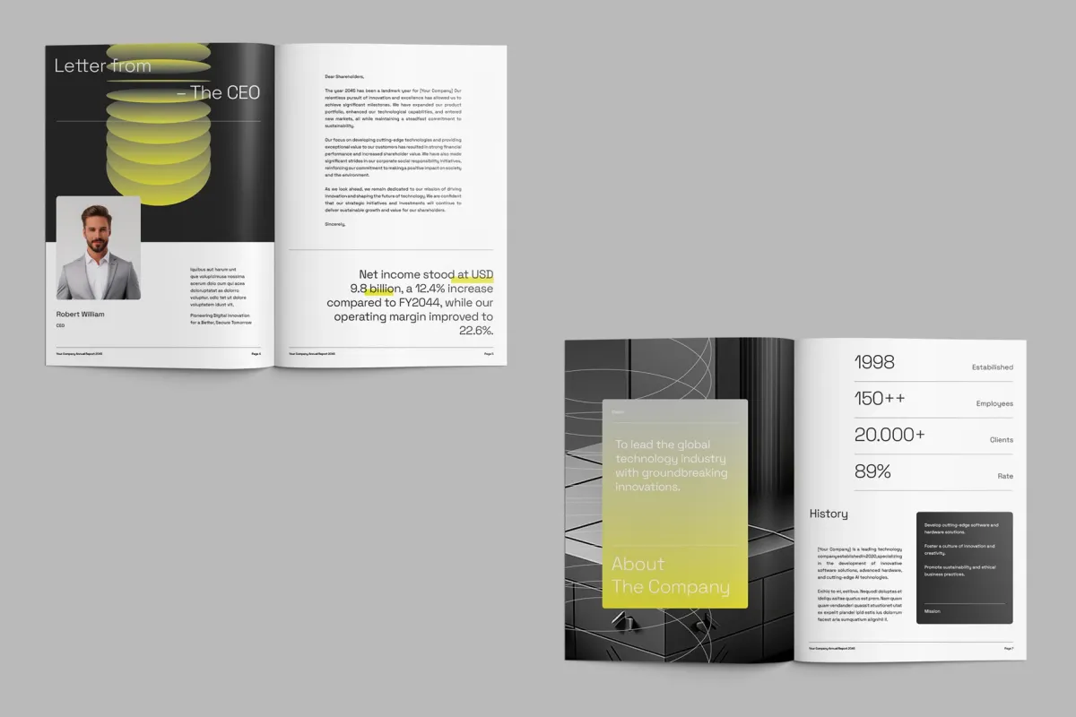 CANVA - Minimalist Annual Report Template