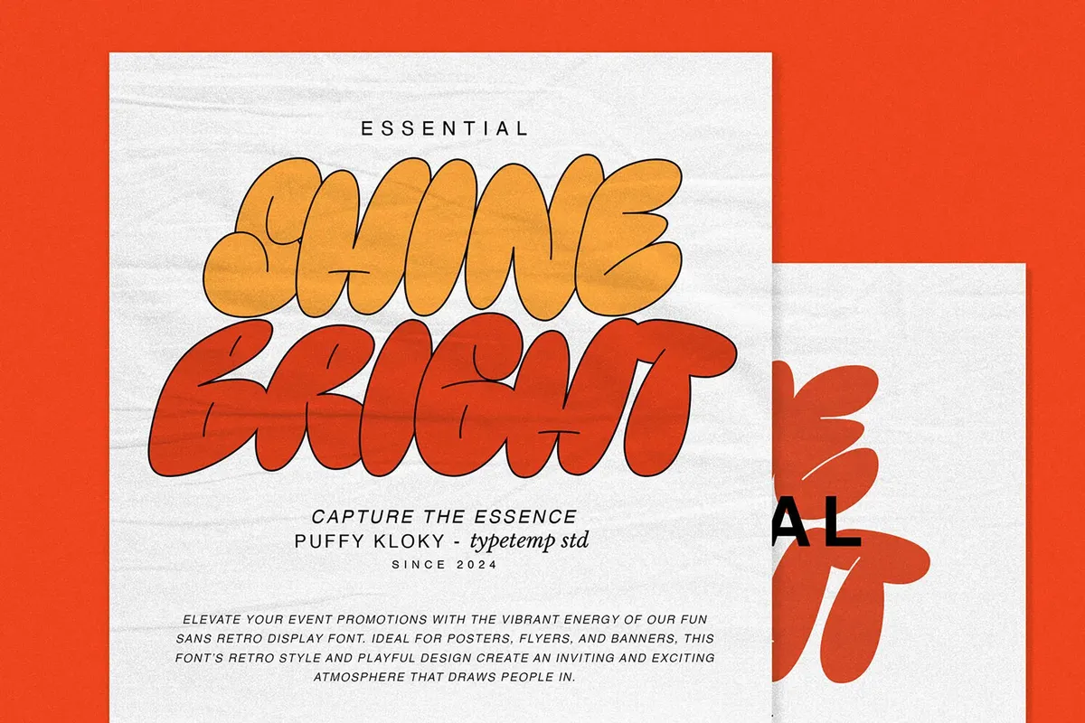 Puffy Kloky Bubble Font