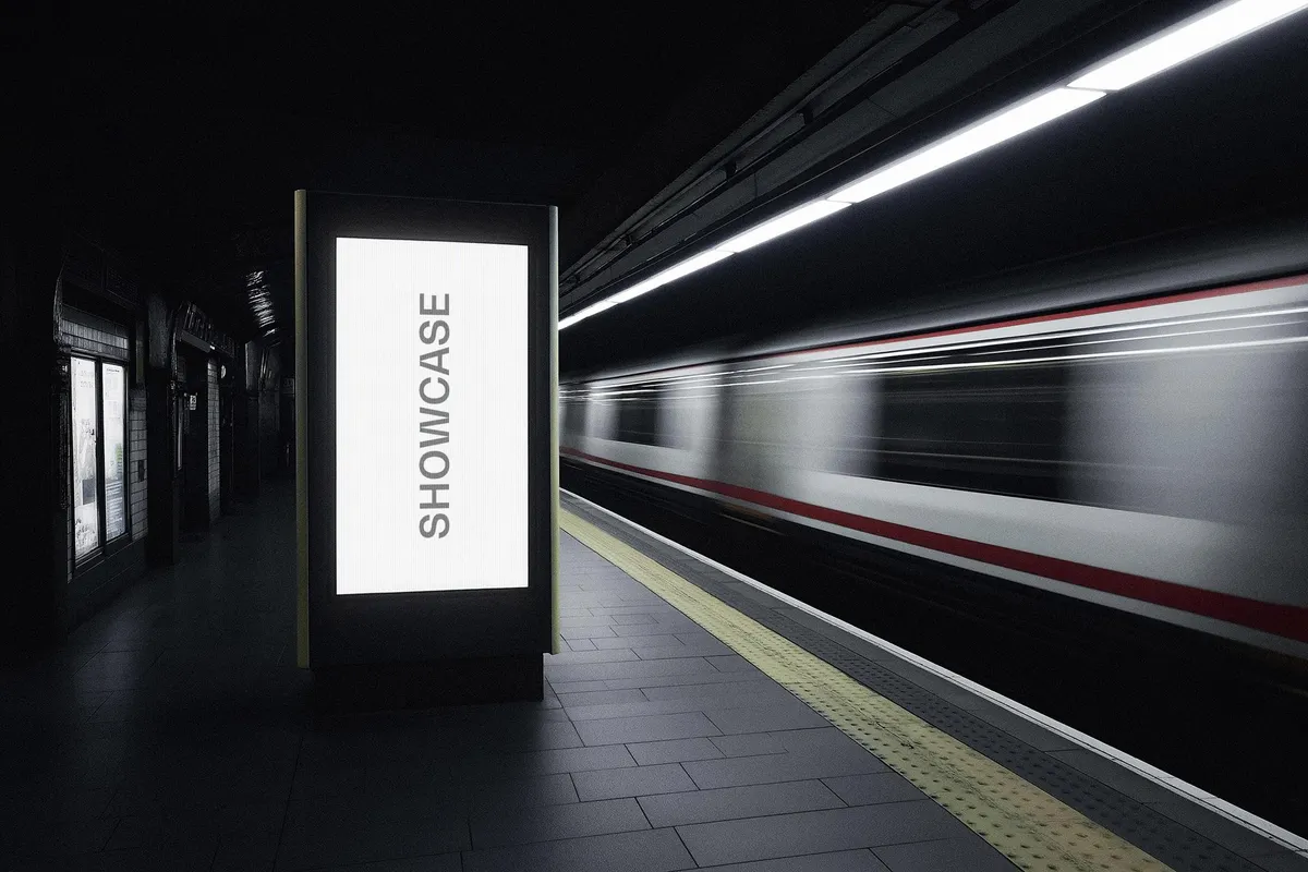 Subway Station Screen Mockup