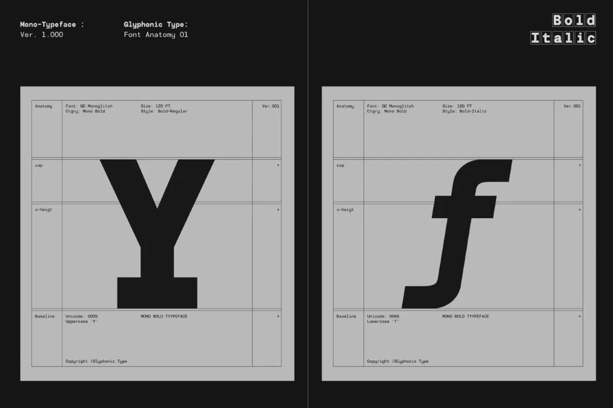 GC Monoglitch — Bold Tech Monospace Font