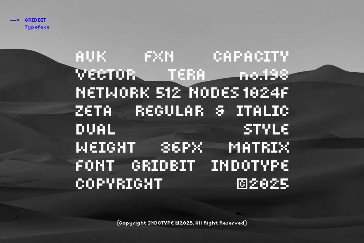 Gridbit - Digital Pixel Font