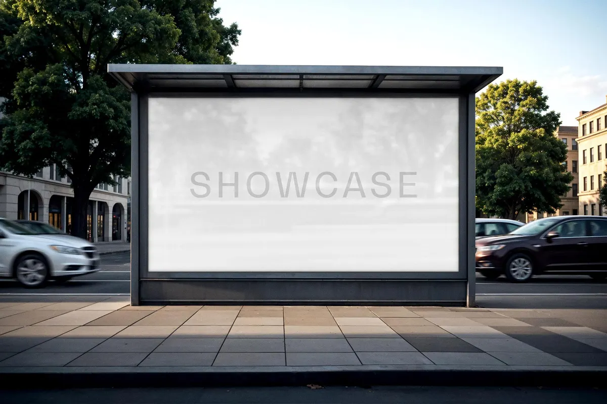 Bus Stop Banner Mockup