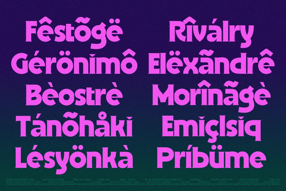 ROMIEN — Elegant Ligature Serif Font