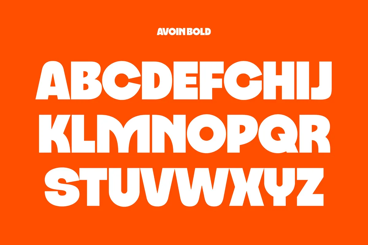 Avoin - Bold Rounded Display Font