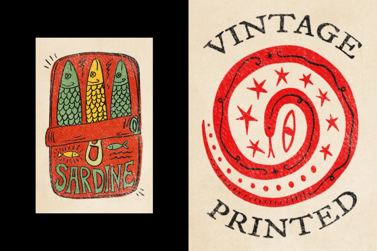 Vintage Paper Print Effect