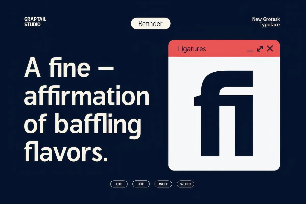 Refinder — New Grotesk Typeface