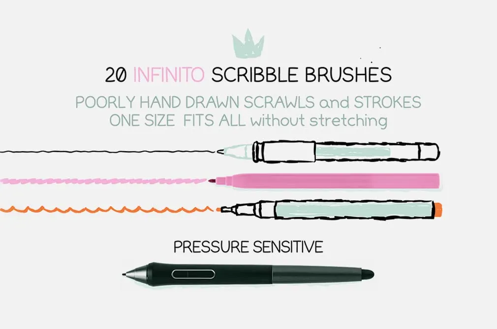 Badly Drawn Scribble Illustrator Brushes