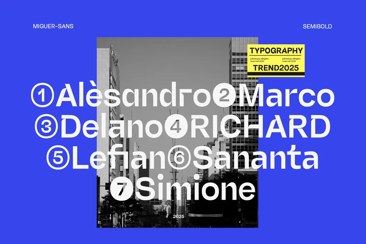 Miguer Sans - High-Contrast Grotesque Font Family