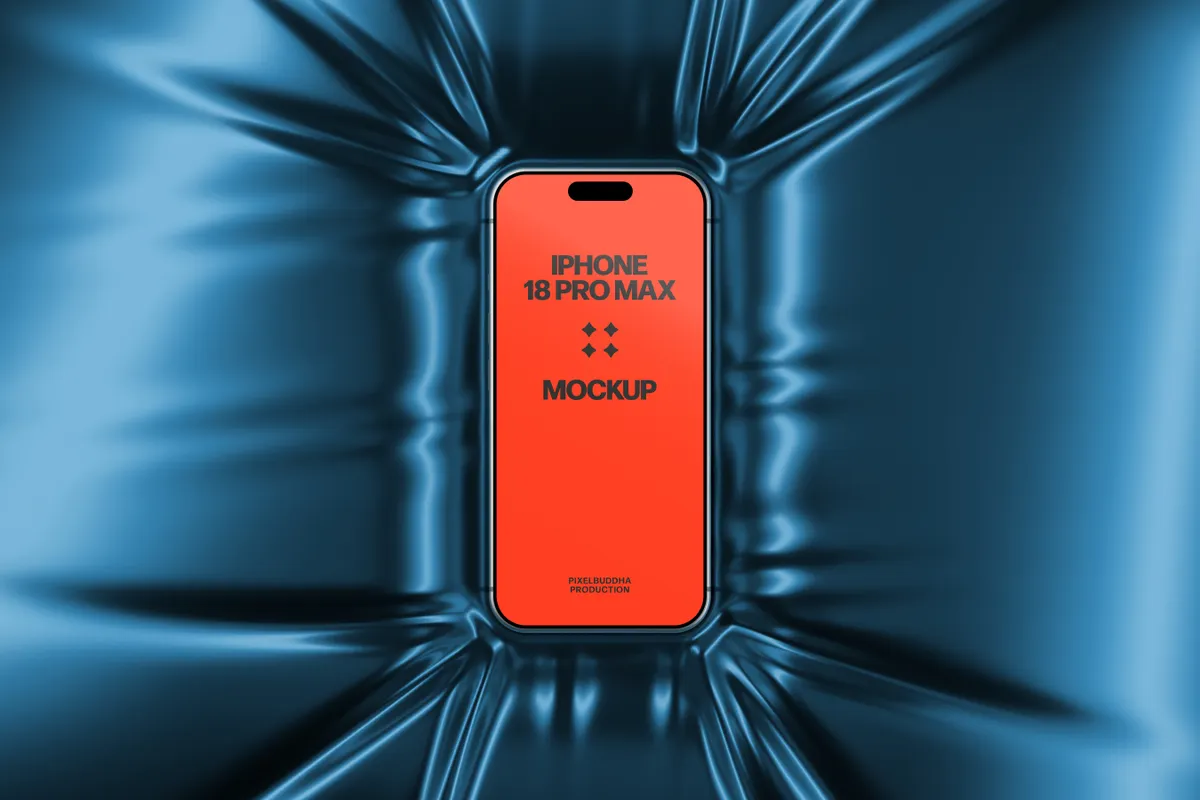 iPhone 18 Pro Max Mockup on Inflated Latex