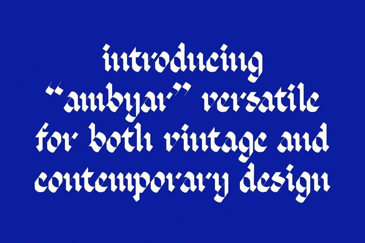 Ambyar Blackletter Type