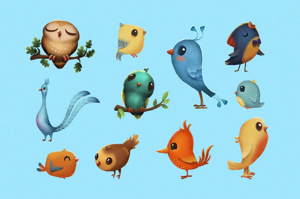 Birds & Feathers Graphic Pack