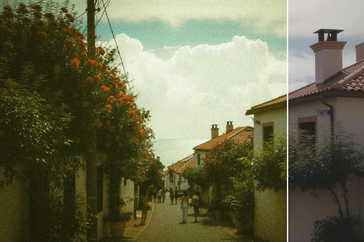 Green Card Noise Photo Effect