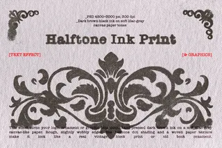 Halftone Ink Print Text Effect