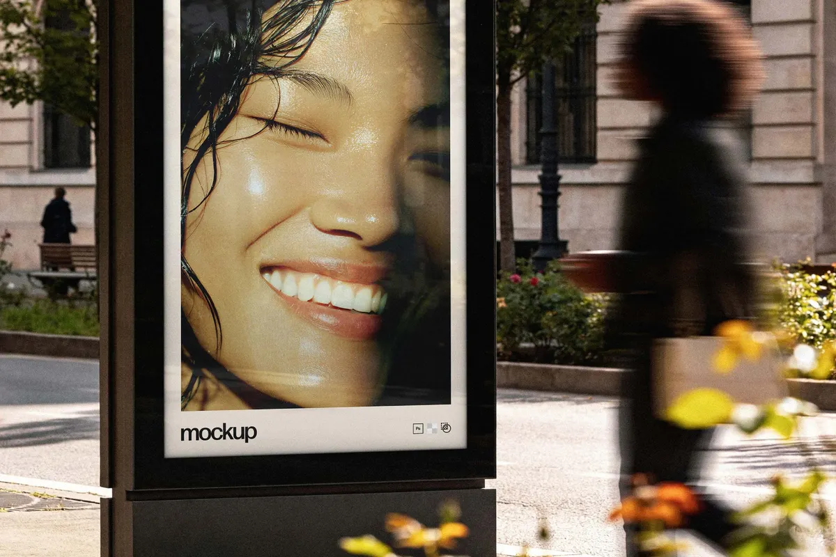 Outdoor Vertical Lightbox Mockup