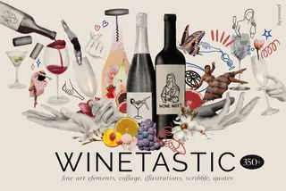Winetastic. Collage & Illustrations