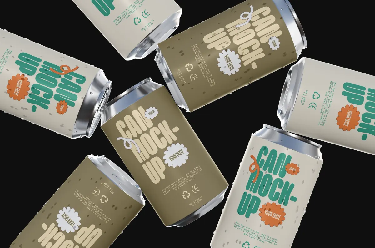 Drink Can Packaging Mockup