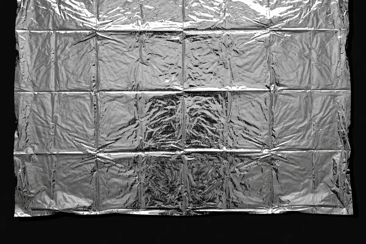 Crumpled Foil Wrapping Mockup