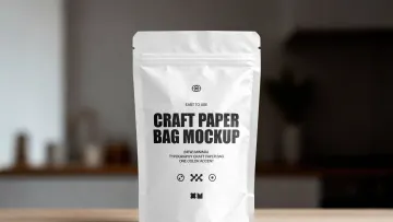 Craft Paper Bag Mockup