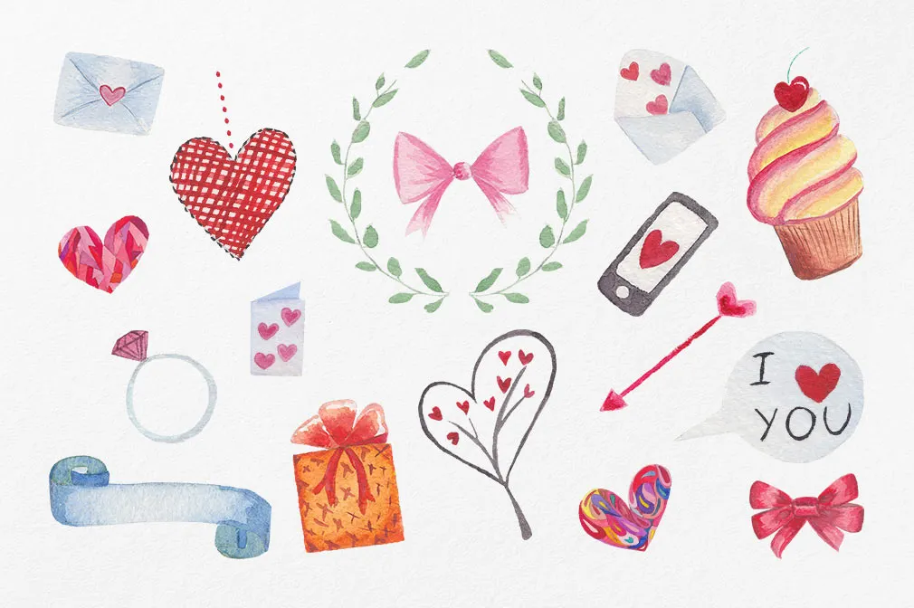 Valentine's Watercolor Pack