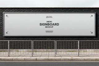 Roadside Signboard Mockup