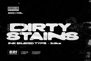 Dirty Stains — Ink Bleed Font