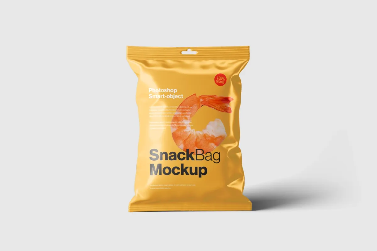 Snack Bag Packaging Mockups