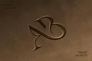 Pressed Leather Logo Mockup