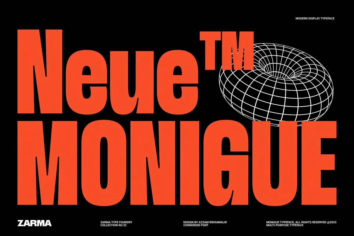 Monigue — Condensed Sans Serif Font
