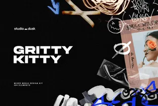 Gritty Kitty — Grunge Design Kit