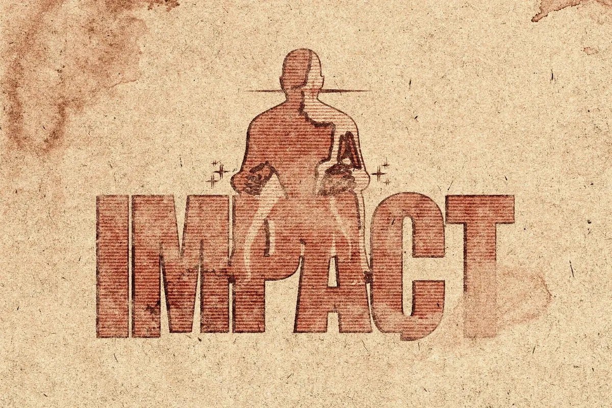 Grunge Print Text Effect