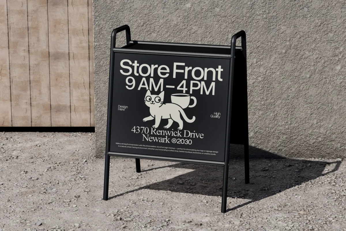 Retail Store Signage Mockup