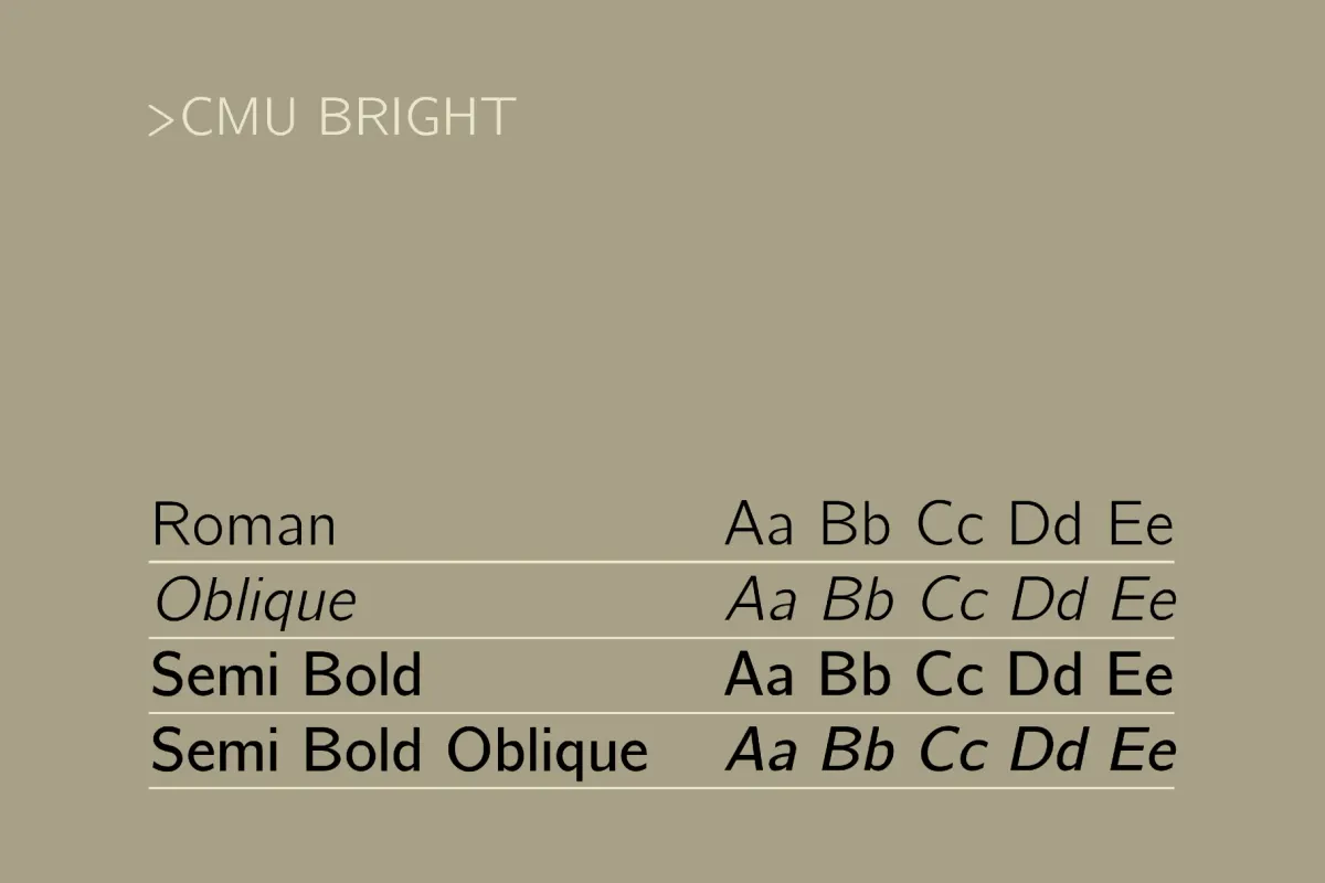 Computer Modern Font Family